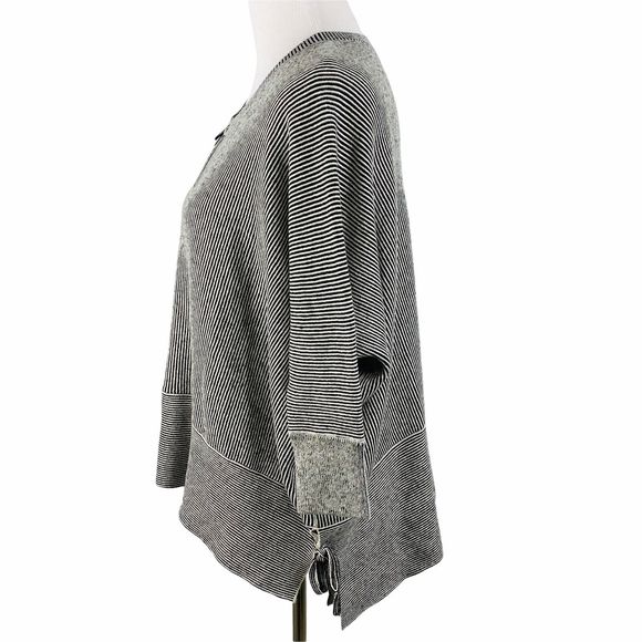 Cabi Sweater Size Small 3526 Cupid's Cardi Full Zip Cardigan Striped Womens - Picture 4 of 10